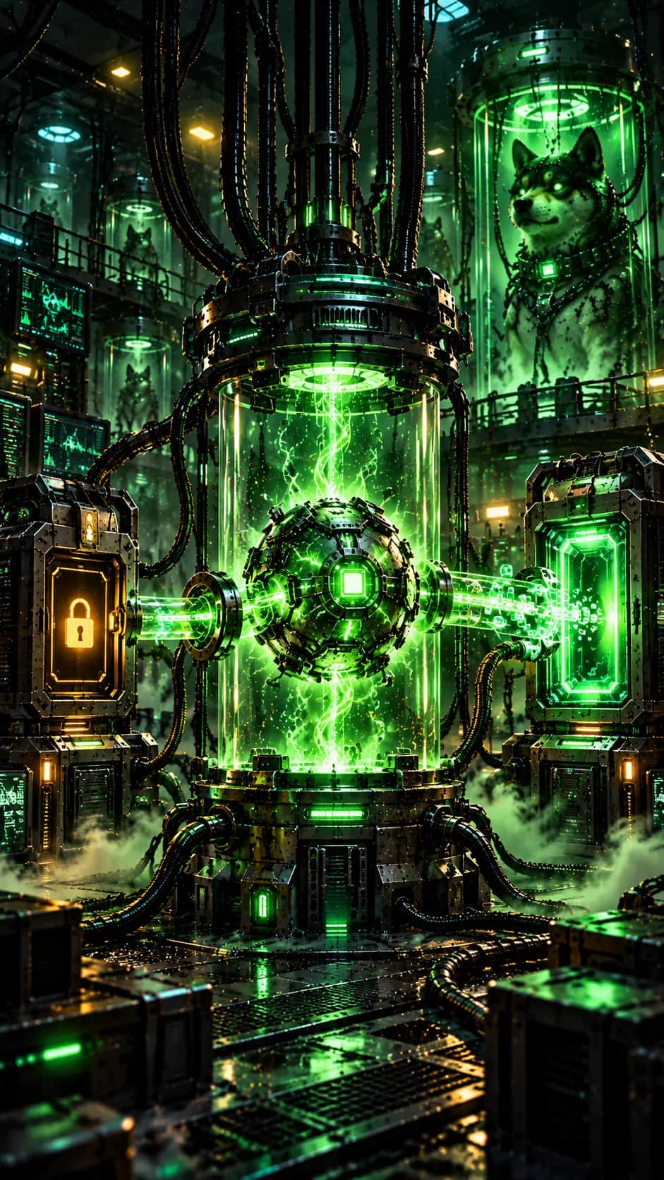 The locked reactor at the heart of the lab